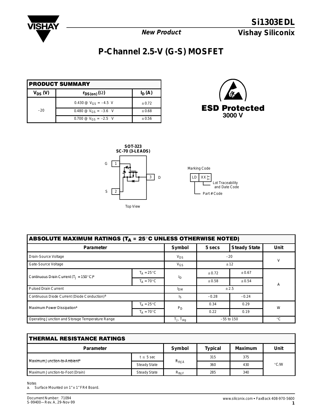 Vishay Si1303EDL Schematic