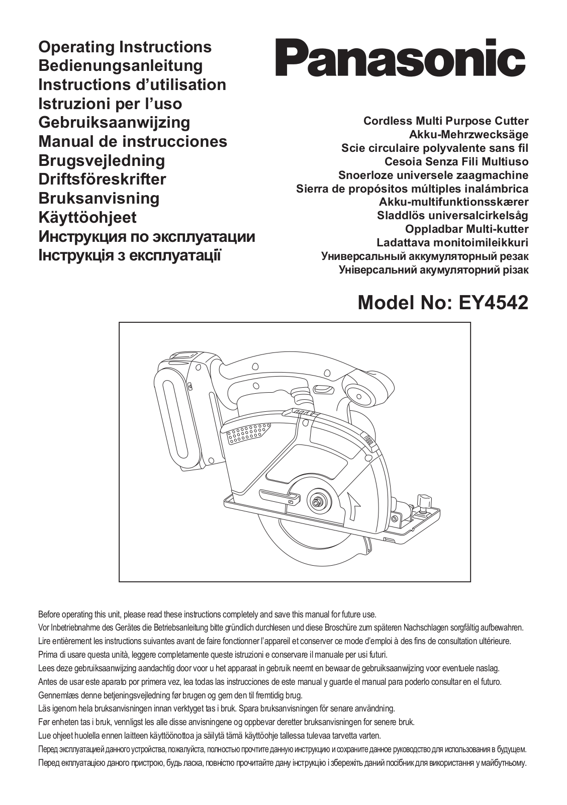 Panasonic EY4542 User Manual 2