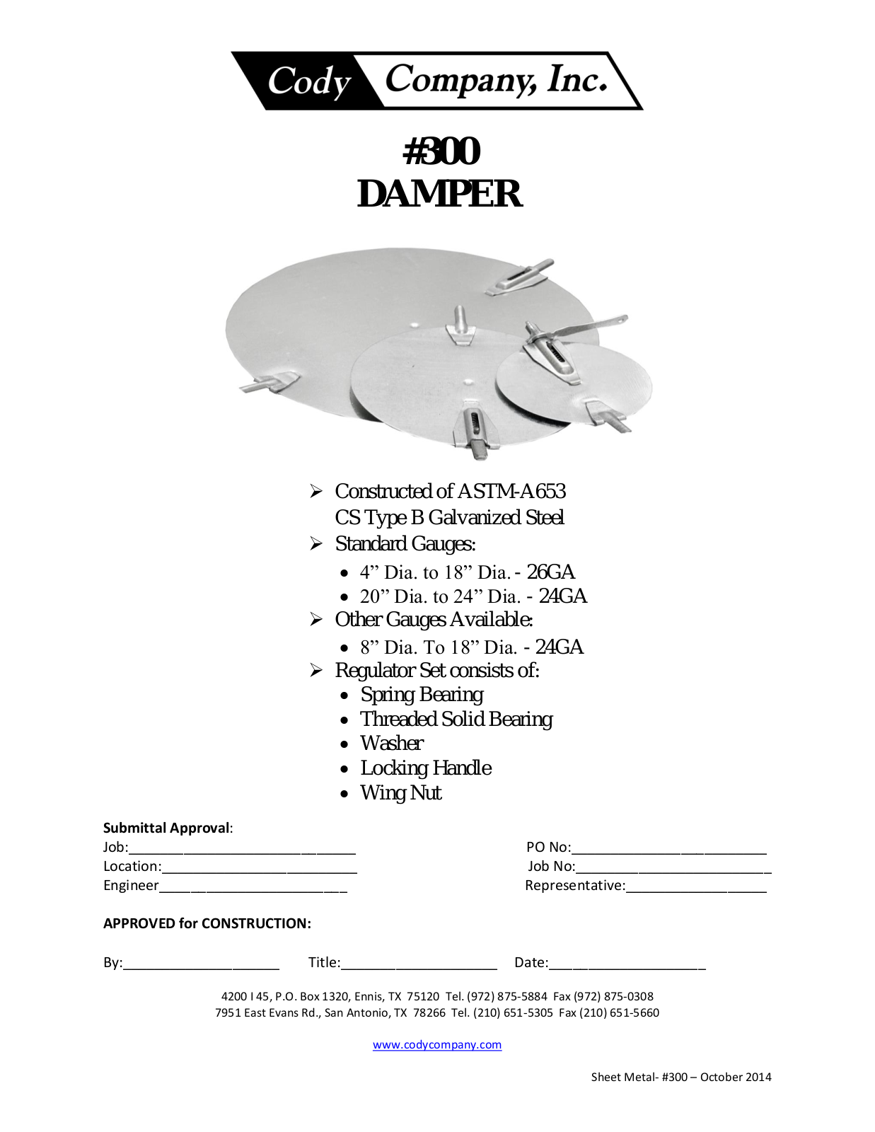 Cody Company 300 User Manual