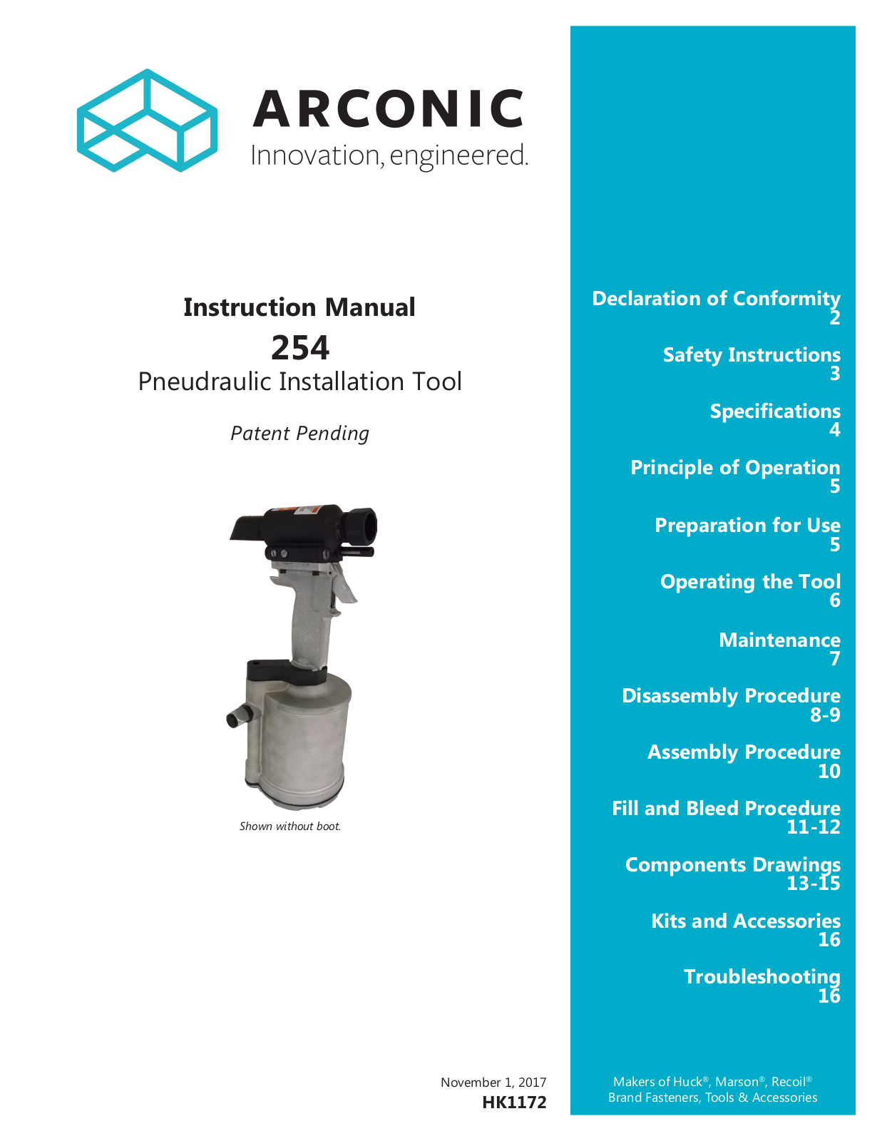 Arconic 254 User Manual - ManualMachine.com