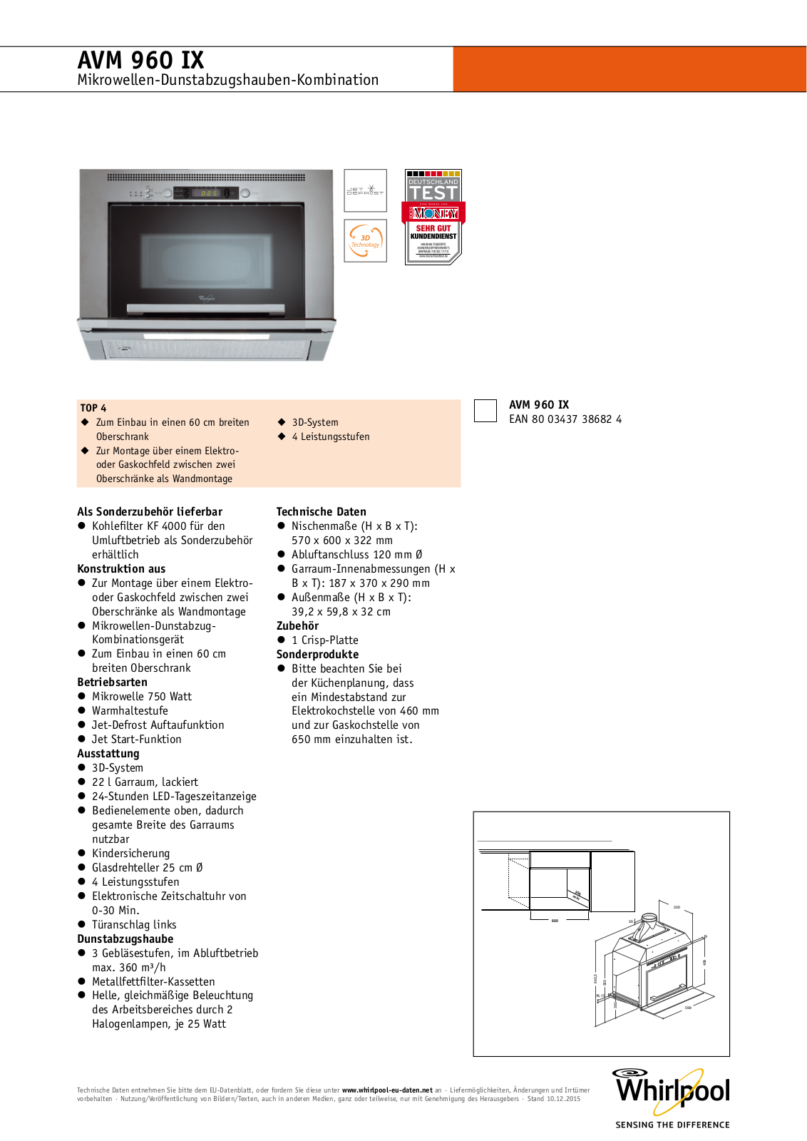 Whirlpool AVM 960 IX User Manual