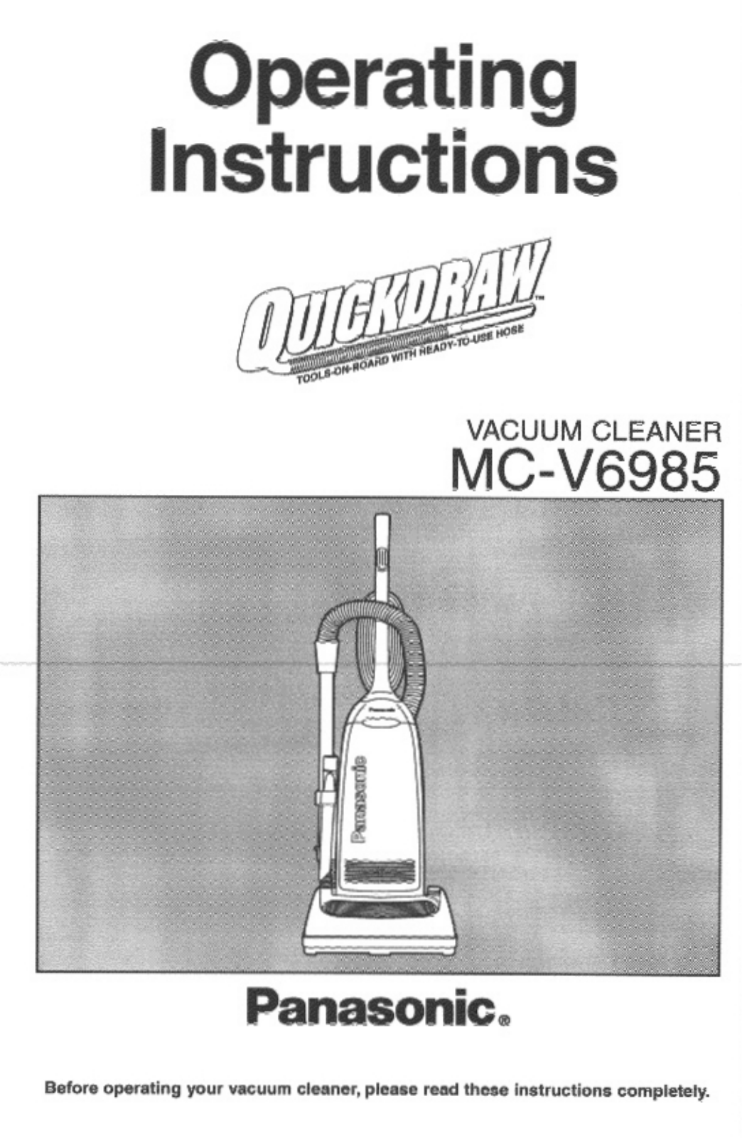 Panasonic MC-V6985 User Manual