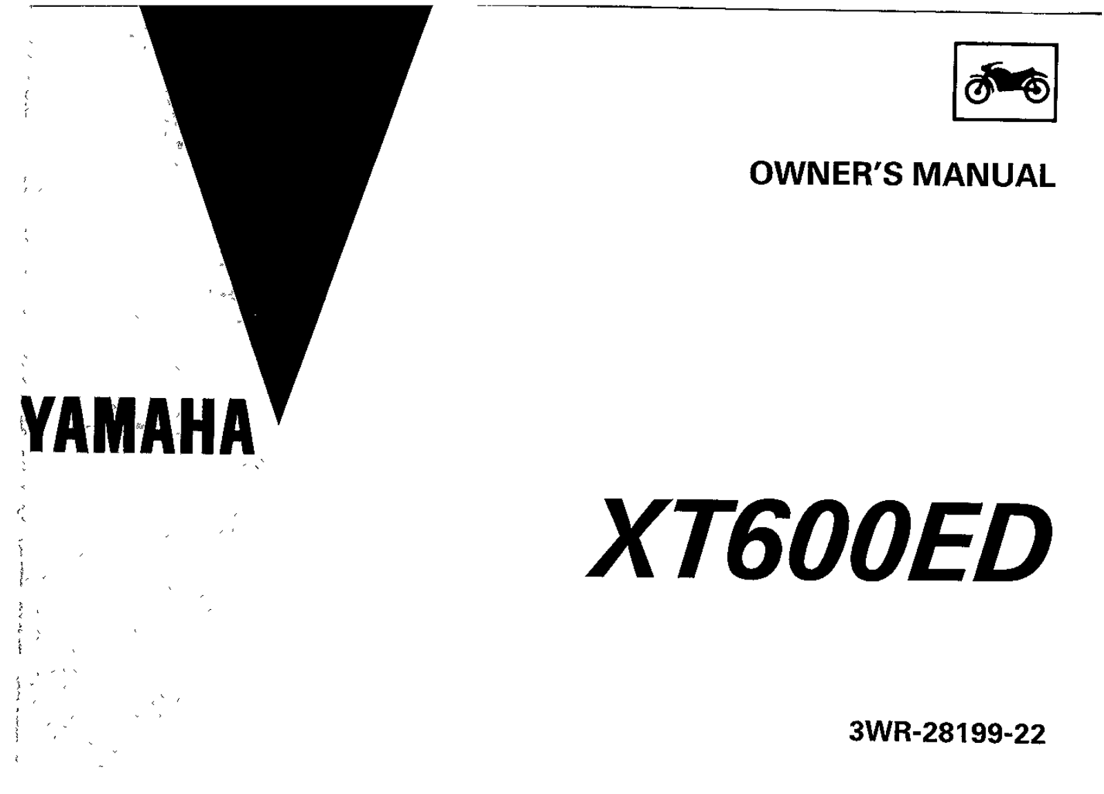 Yamaha XT600  ED 1992 Owner's manual