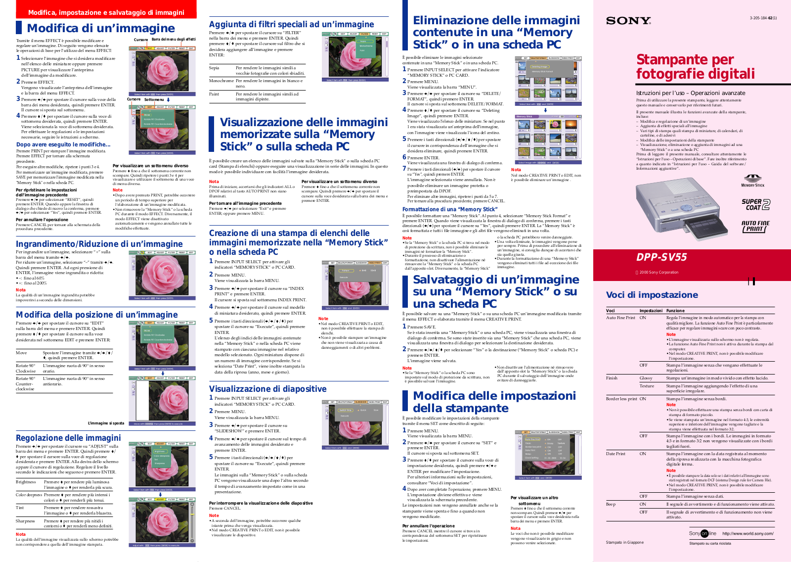 Sony DPP-SV55 User Manual