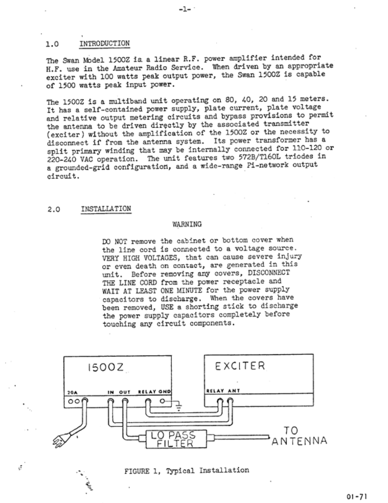 SWAN 1500z User Manual (PAGE 4)