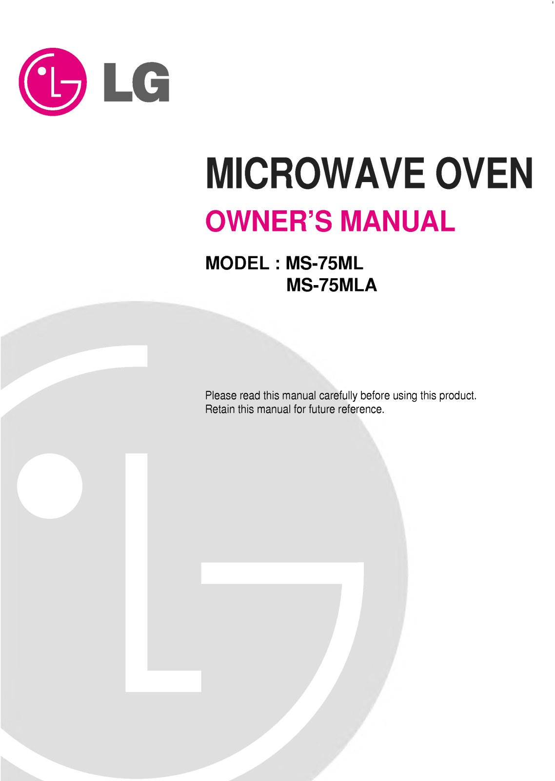 Lg MS-75MLA, MS-75ML User Manual