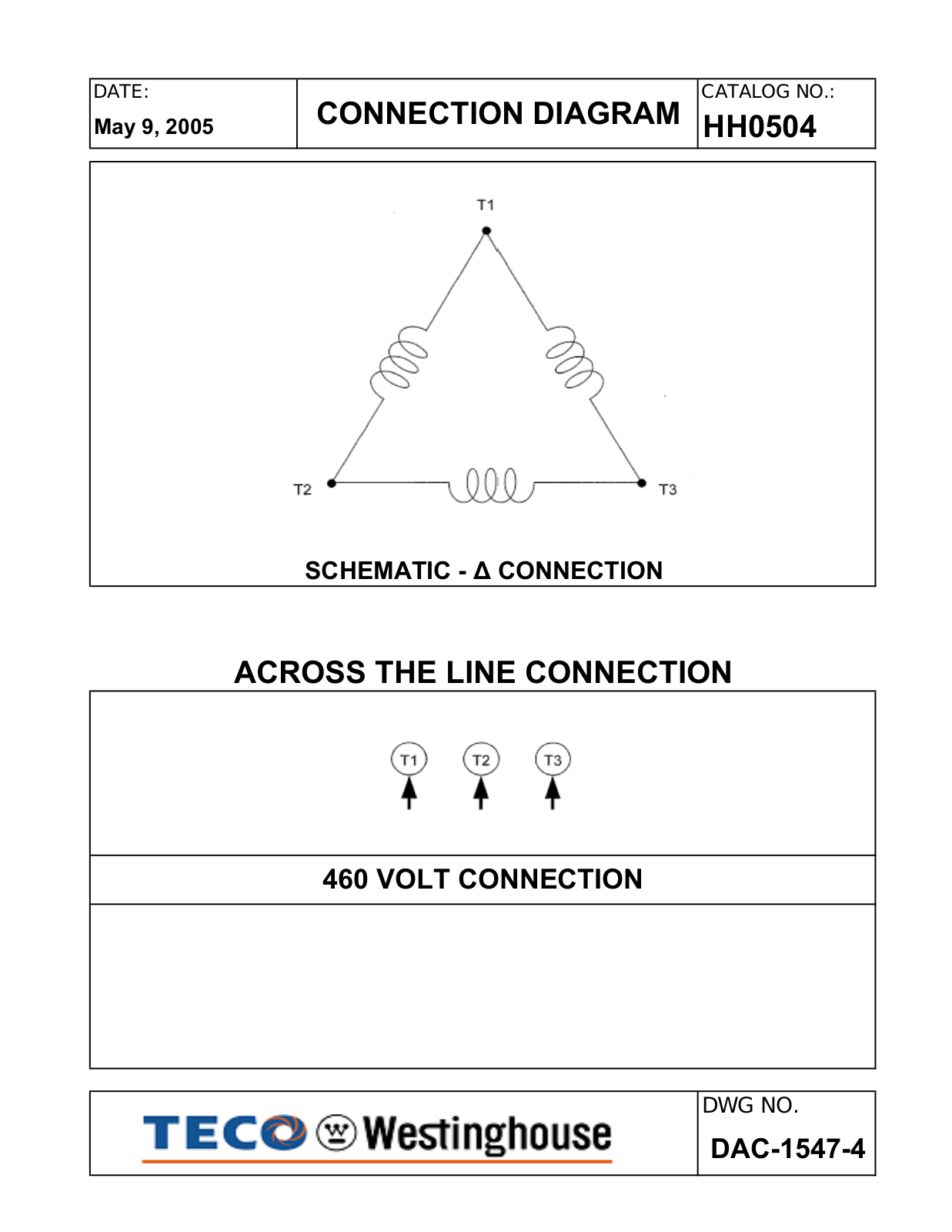 Teco HH0504 Connection Diagram