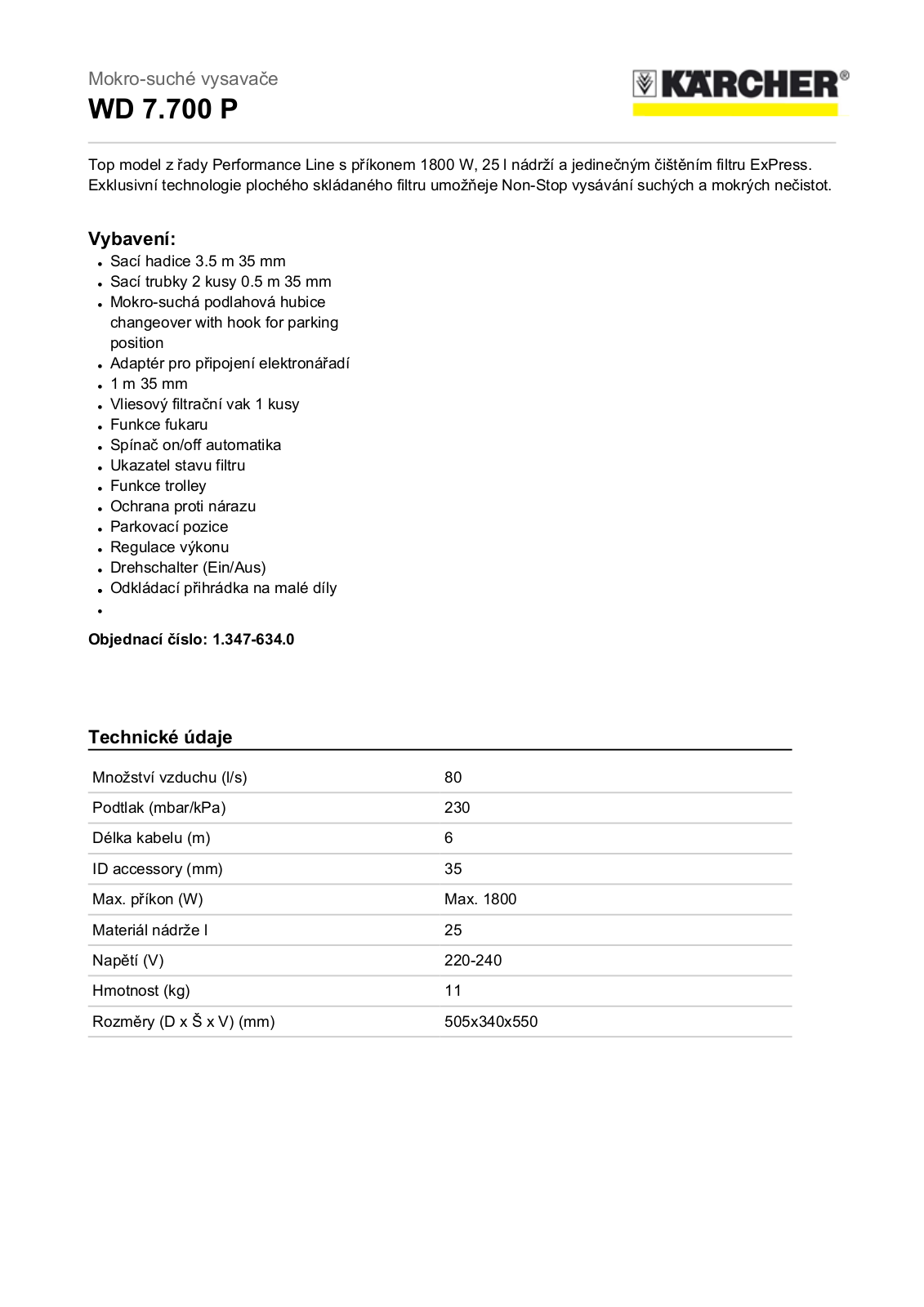 Kärcher WD 7.700 P User Manual