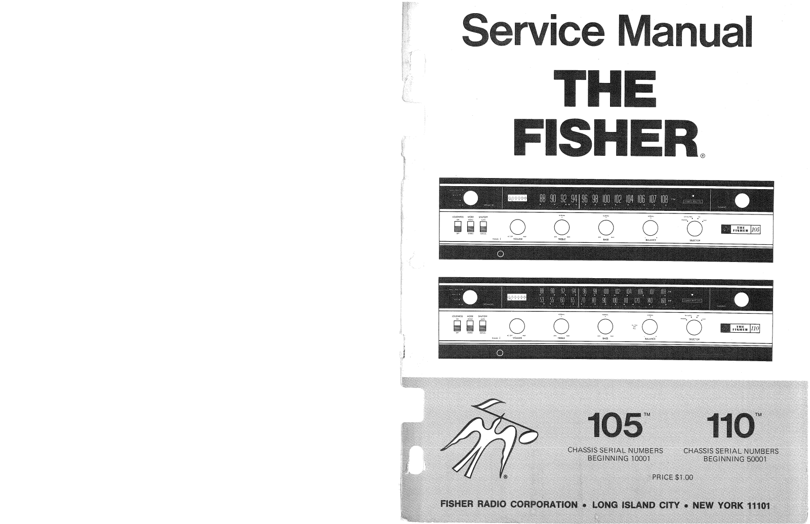 Fisher 105, 110 Service manual