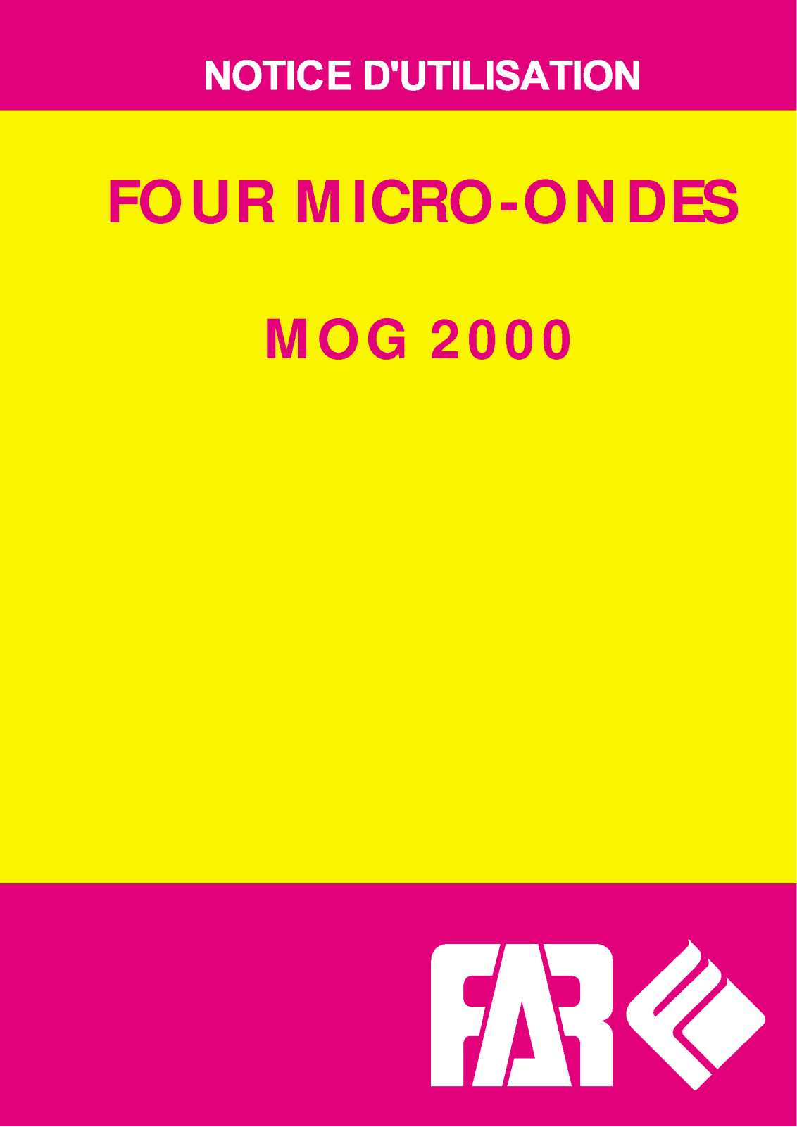 LG MOG 2000 User Manual