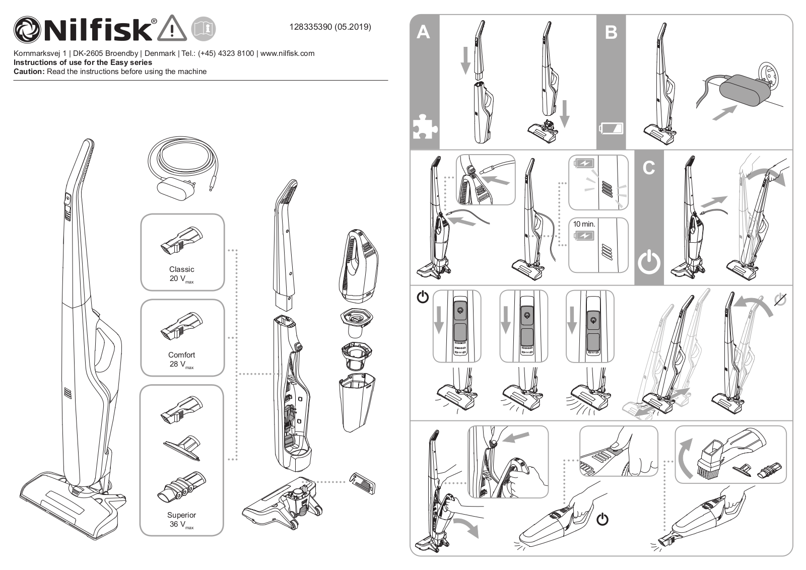 Nilfisk Easy 28V, Easy 20V, Easy 36V User manual