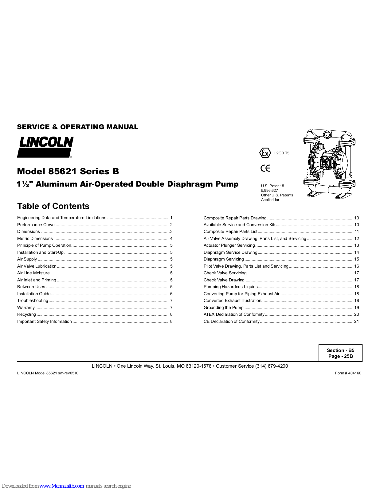 Lincoln 85621 Operating Manual - ManualMachine.com