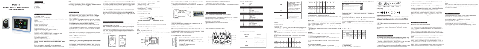 Merece Clock User Manual