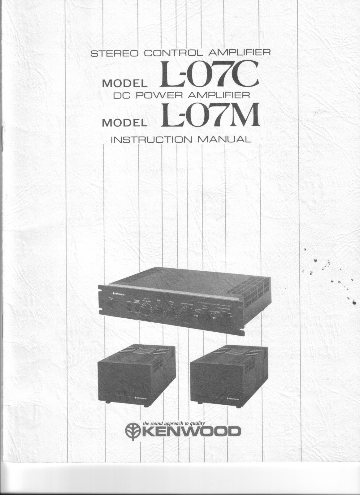 Kenwood L-07-C, L-07-M Owners manual