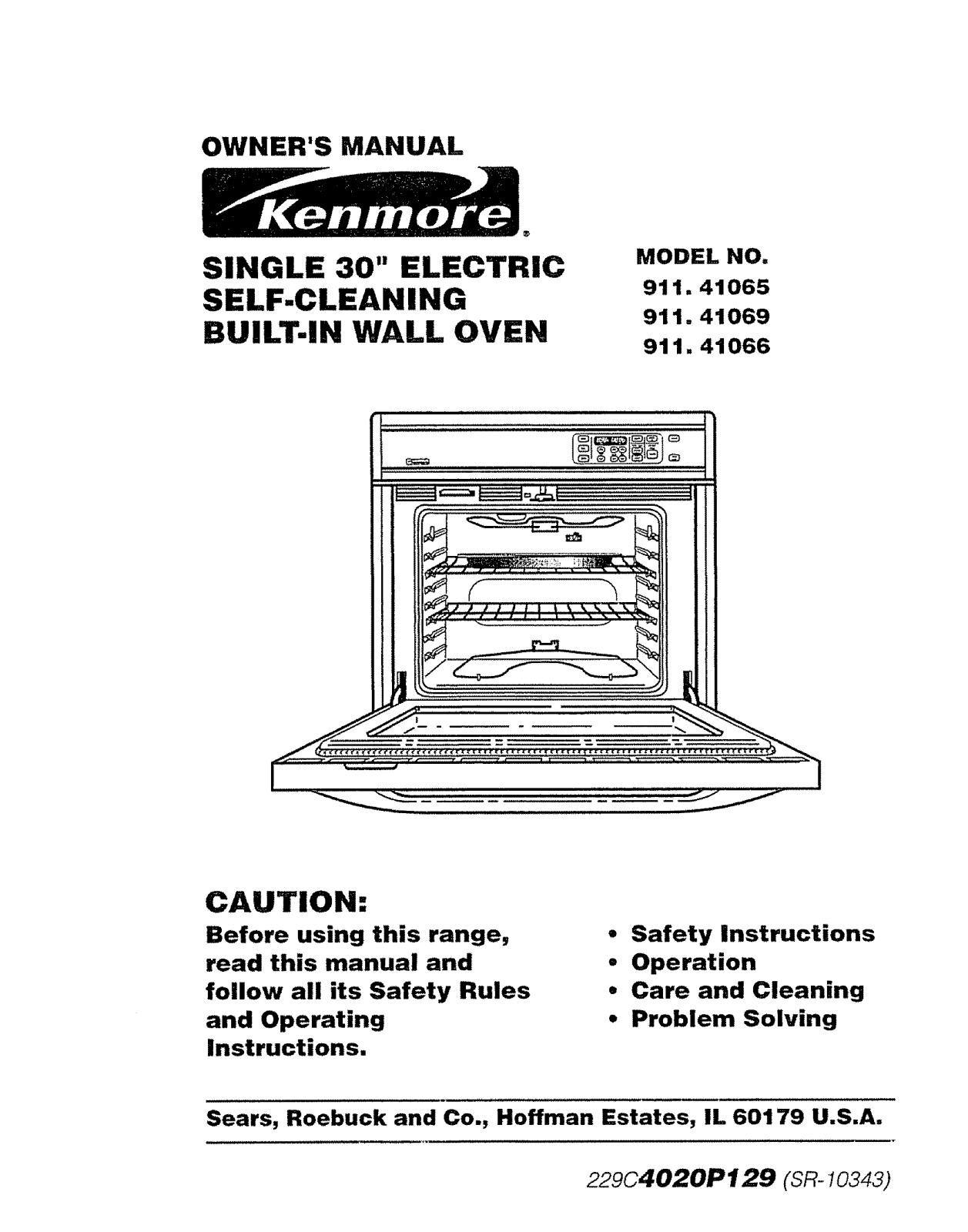 Kenmore 91141065690, 91141069690, 91141069791 Owner’s Manual