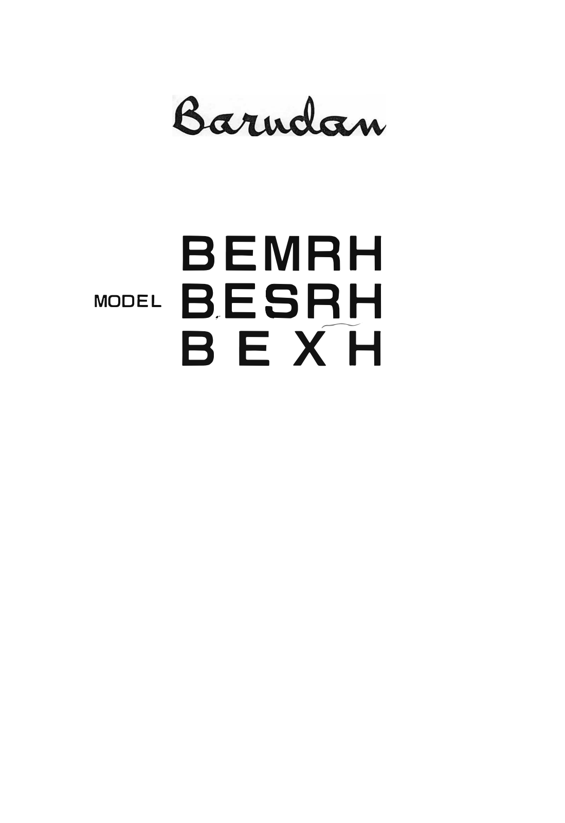 Barudan BEMRH, BESRH, BEXH User Manual - ManualMachine.com
