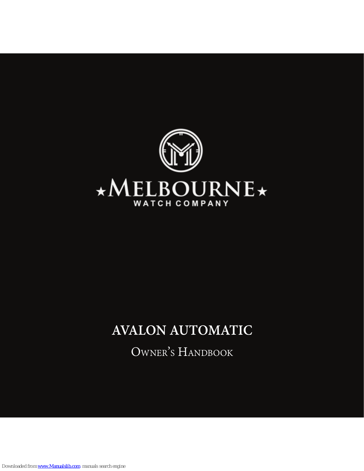 Melbourne AVALON AUTOMATIC Owner's Manual - ManualMachine.com