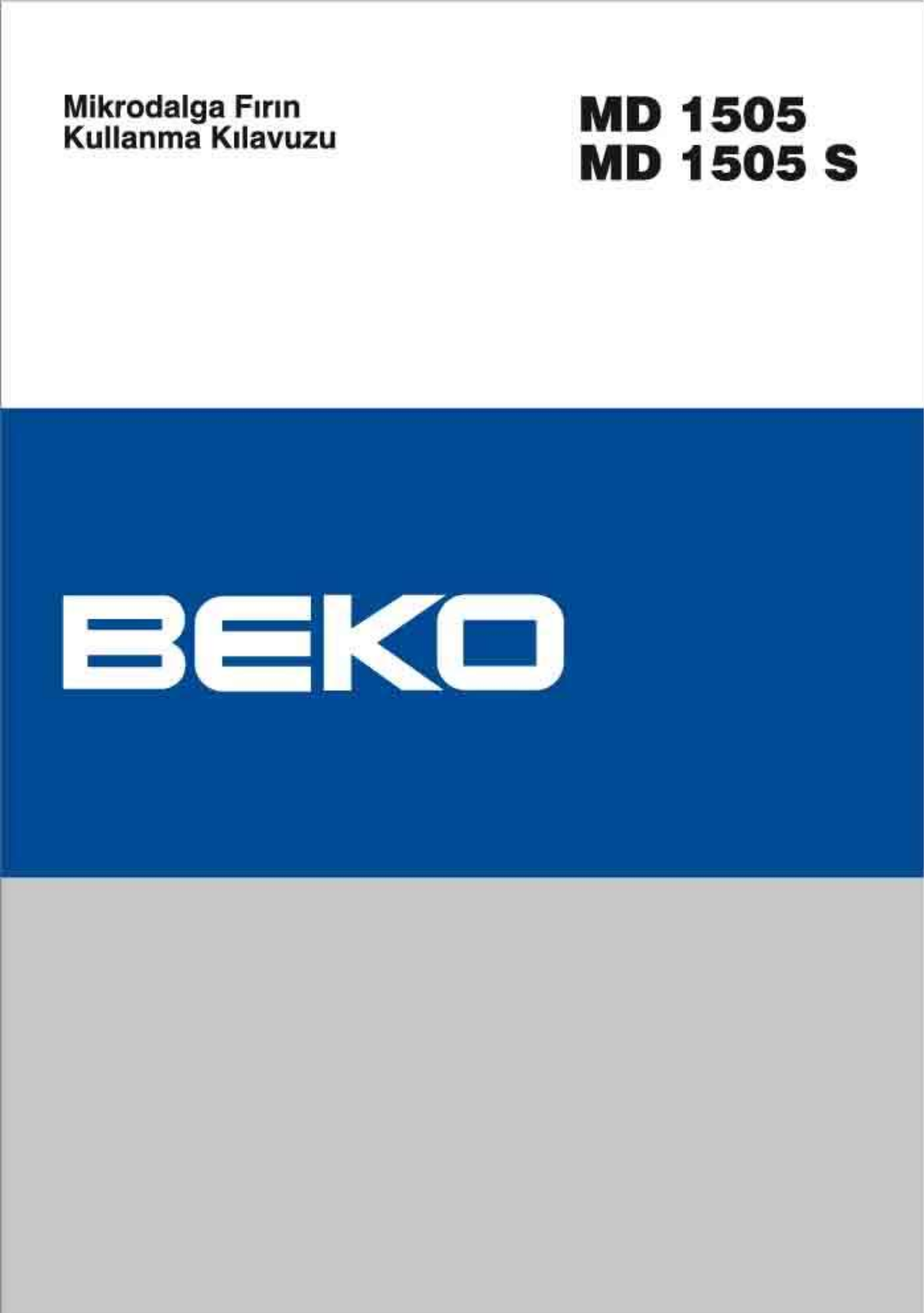 Beko MD 1505, MD 1505 S User Manual