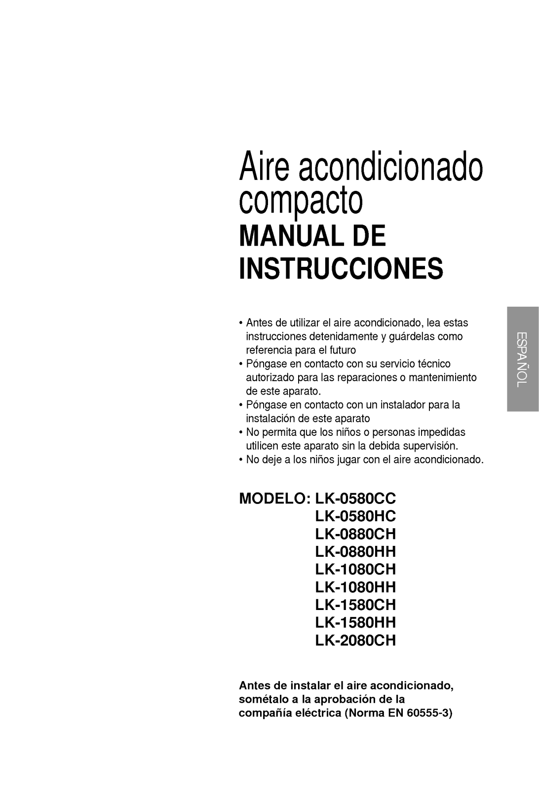 Lg LK-0580CC, LK-0580HC, LK-0880CC, LK-0880HH, LK-1080CH User Manual