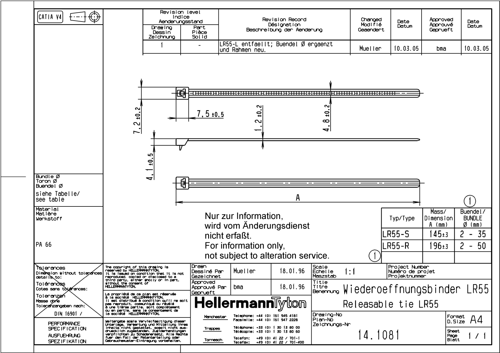 HELLERMANNTYTON HT 115-00004, HT 115-00003, HT 115-00002, HT 115-00005, HT 115-00006 Datasheet