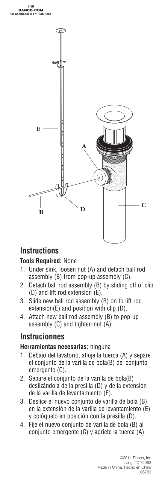 Danco DNC1359 Installation & Assembly - ManualMachine.com
