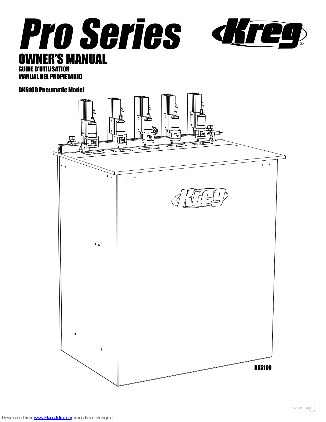 Kreg Pro DK5100 Owner's Manual