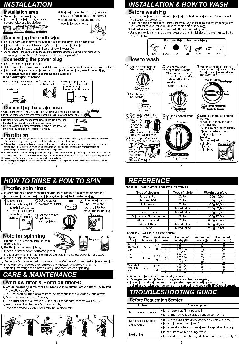 LG WP-1760R Owner's Manual