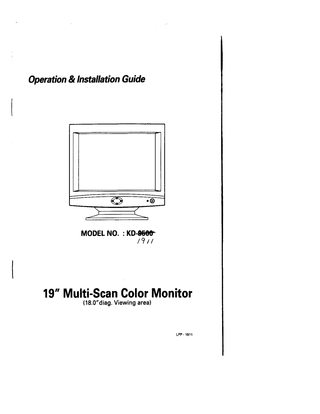 Korea Data Systems Co KD 1911 User Manual