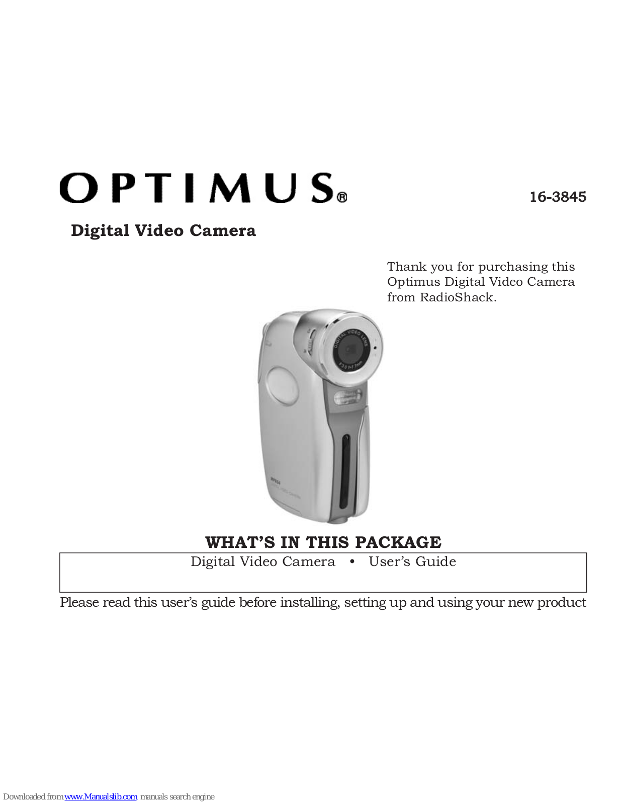 Optimus 16-3845 User Manual - ManualMachine.com