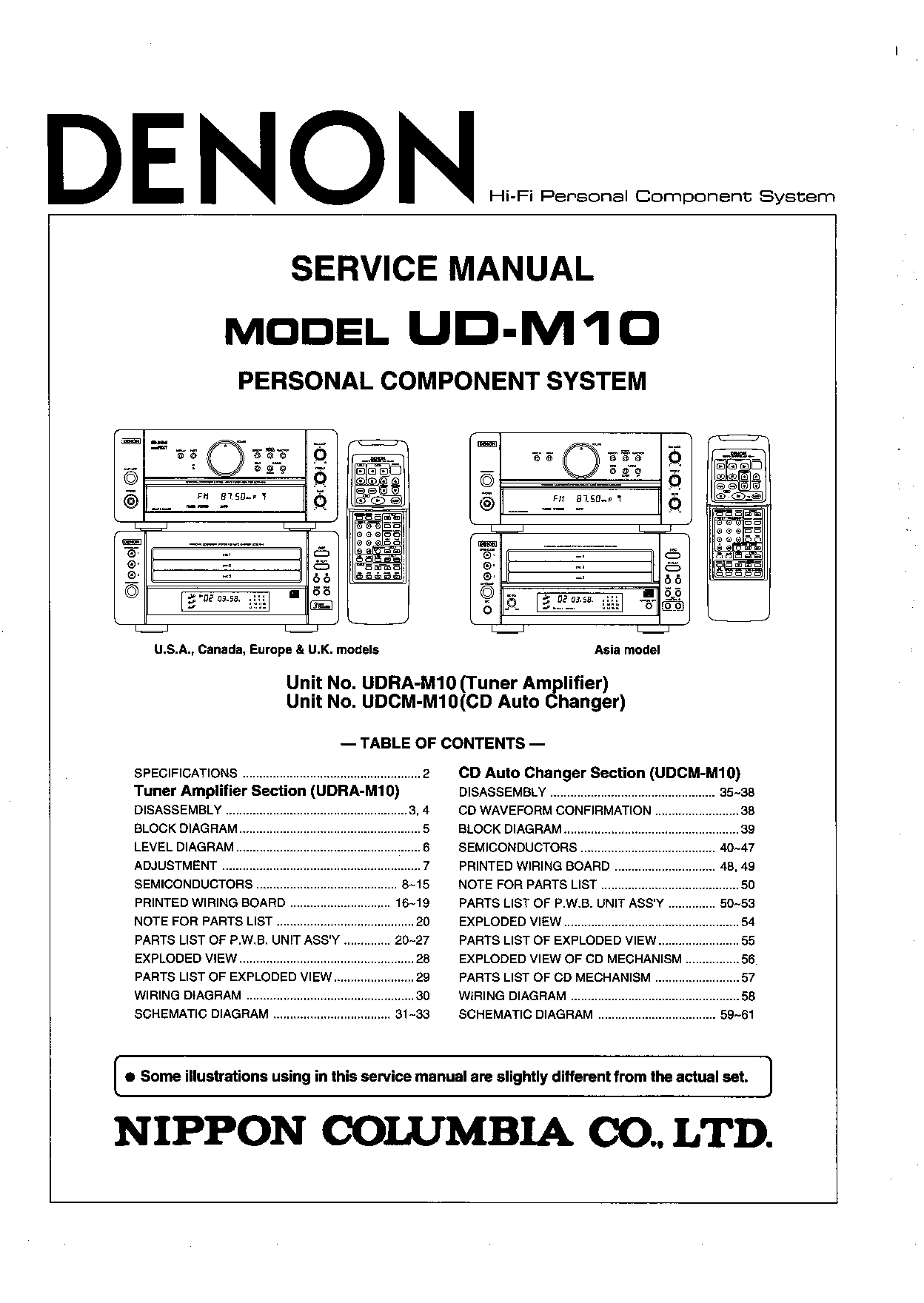 Denon UD-M10 Service Manual