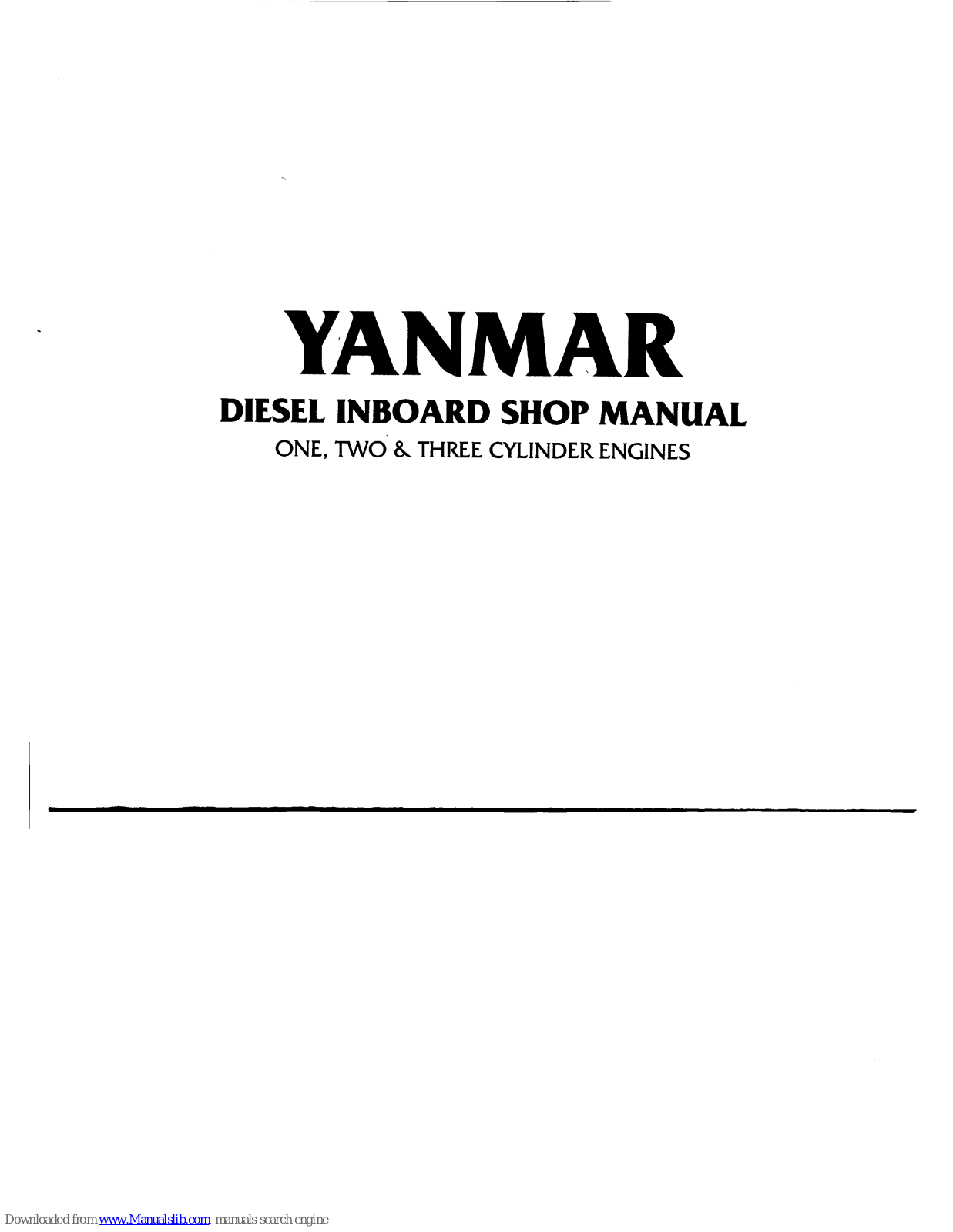 Yanmar 1GM, 1GM10, 2GM, 2GM20, 2GM20F User Manual