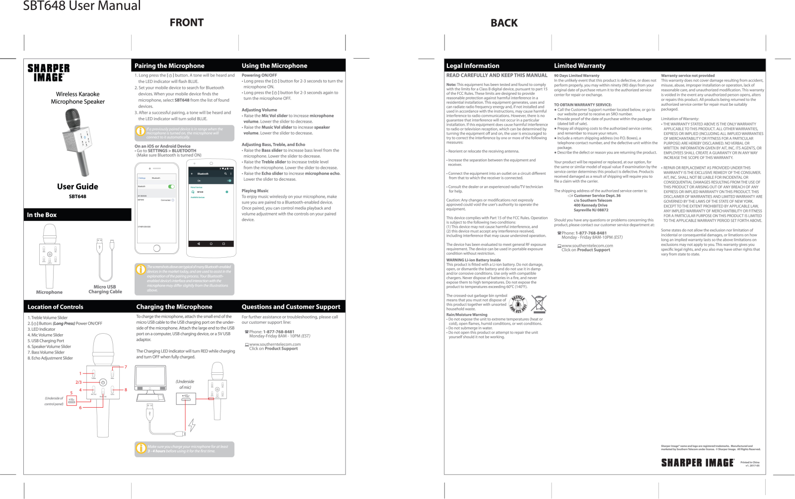 Sharper image SBT648 User Manual