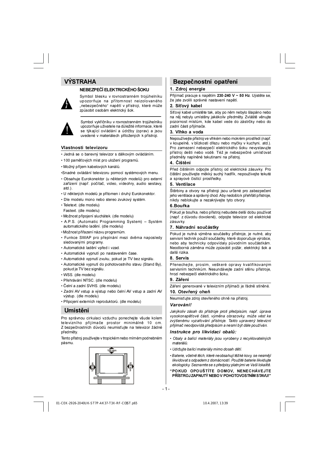 Luxtronic BTV 2926 SR User Manual