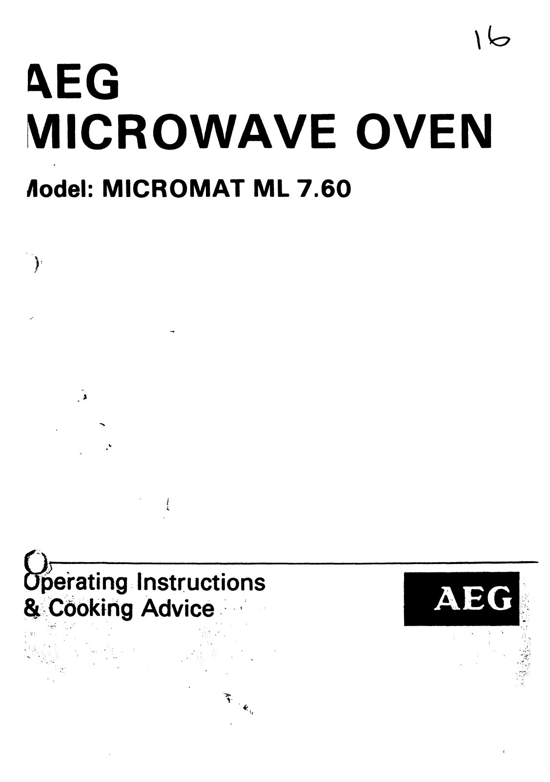 AEG ML 7.60 User Manual