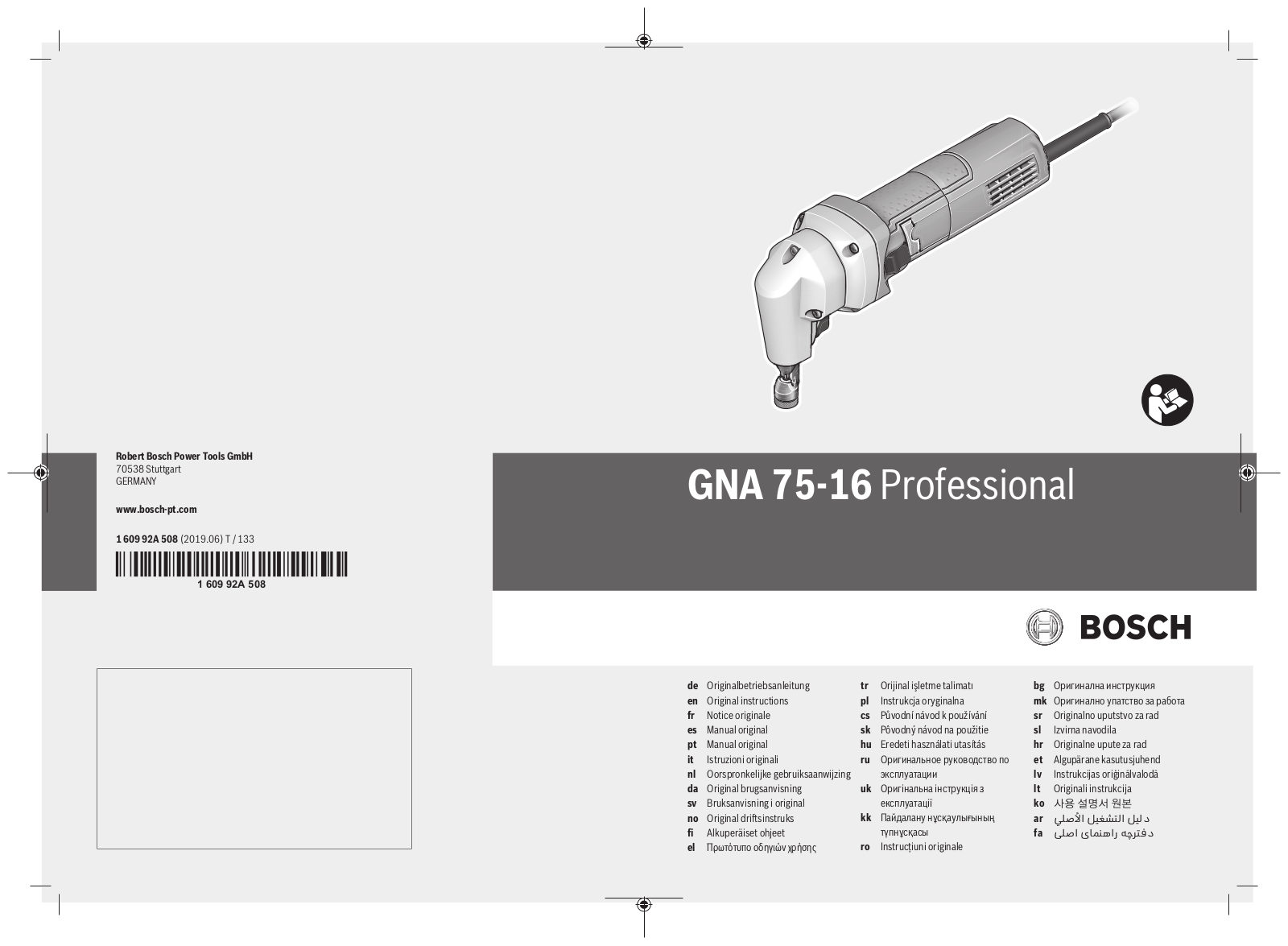 Bosch GNA 75-16 Service Manual