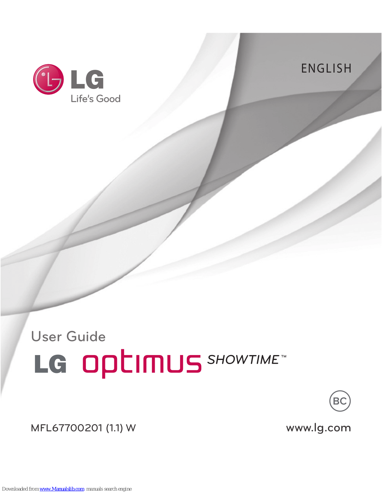 LG Optimus Showtime, L86C User Manual