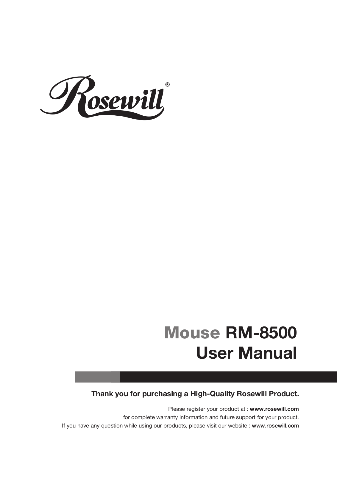 Rosewill RM-8500 User Manual