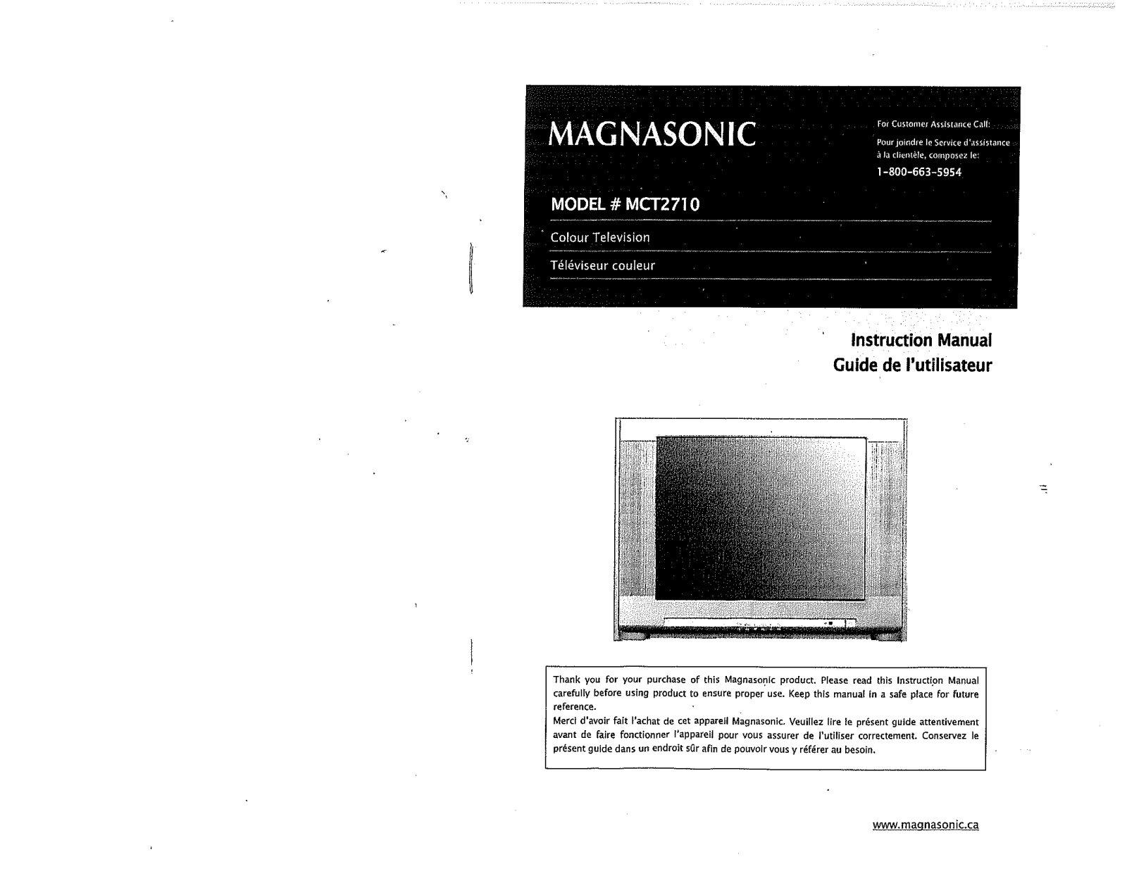 Magnasonic MCT2710 User Manual