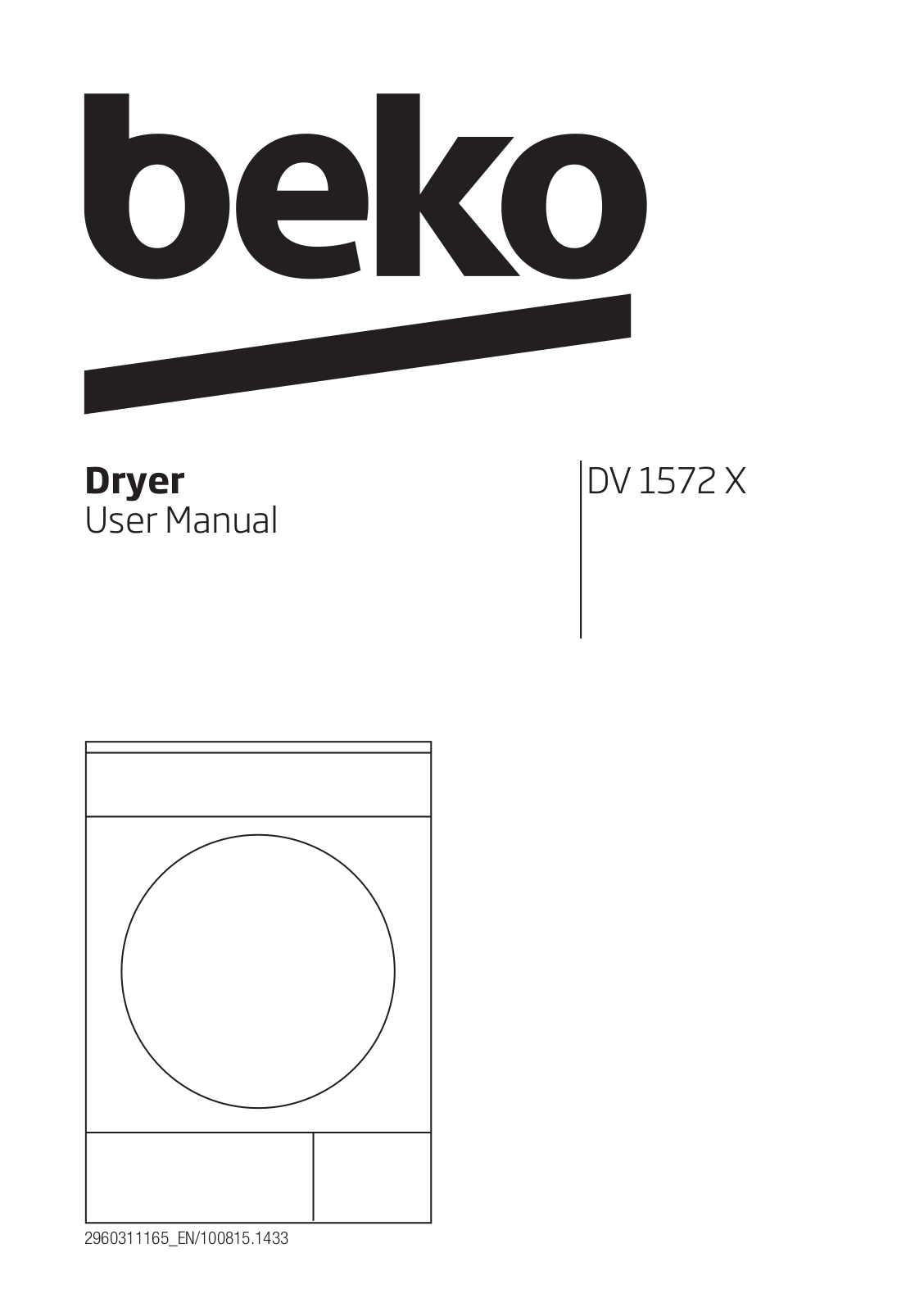 Beko DV 1572 X User manual