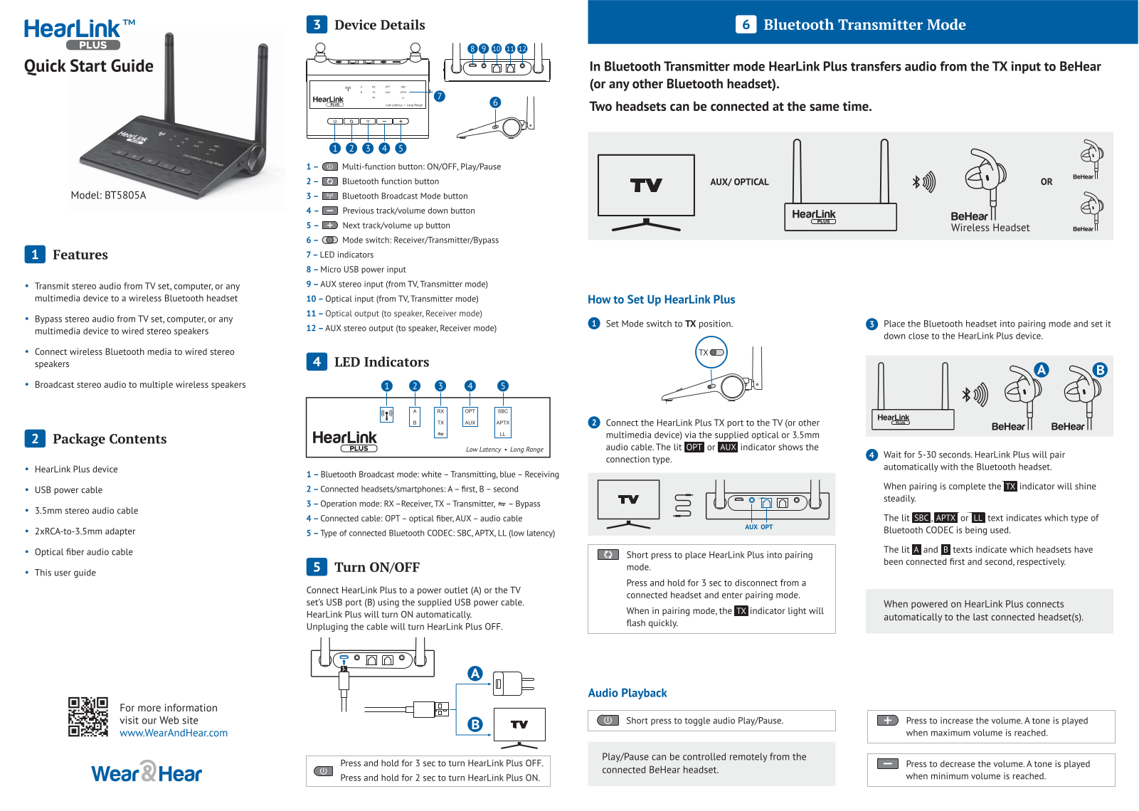 ALANGO TECHNOLOGIES BT5805A Quick start guide