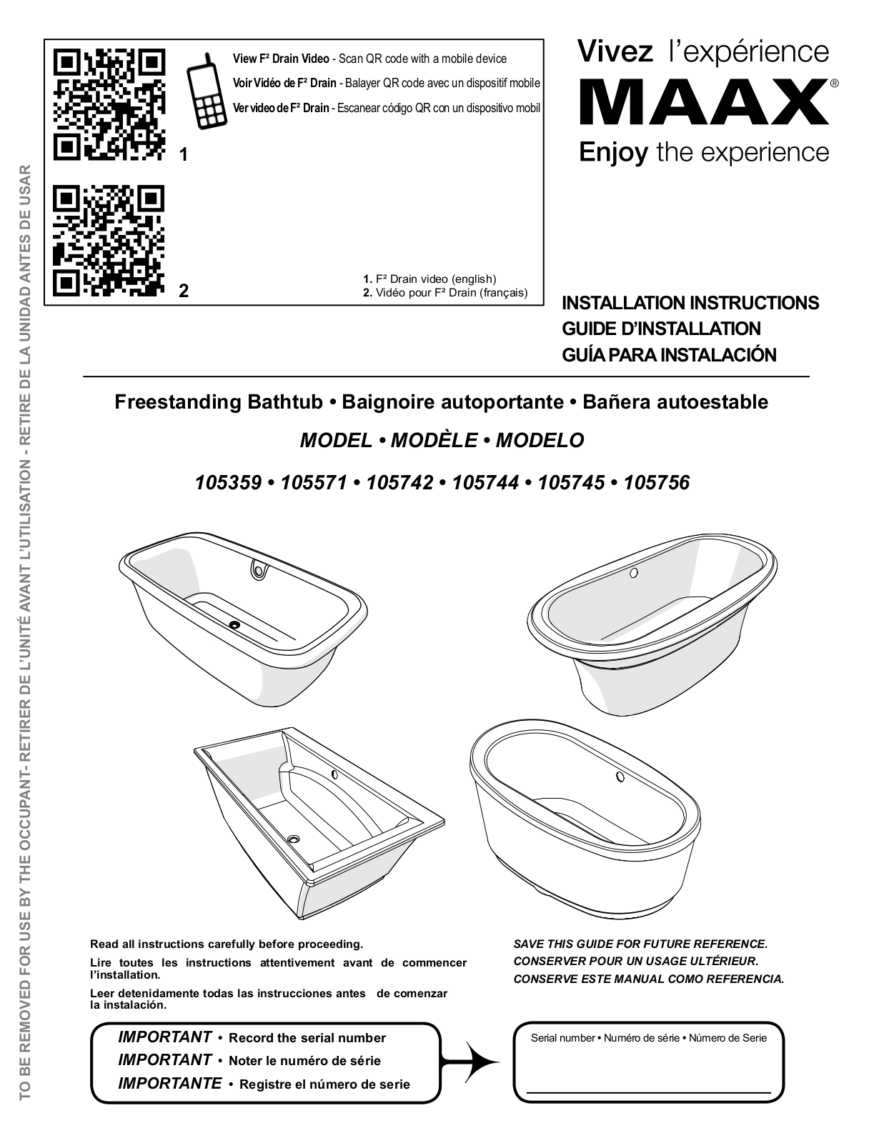 MAAX 6032 F User Manual