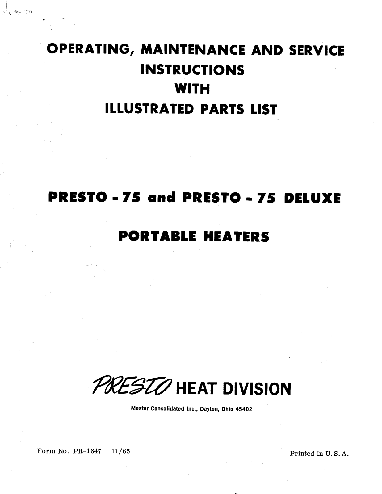 Desa Tech P75, P75D, P120, P120E Owner's Manual