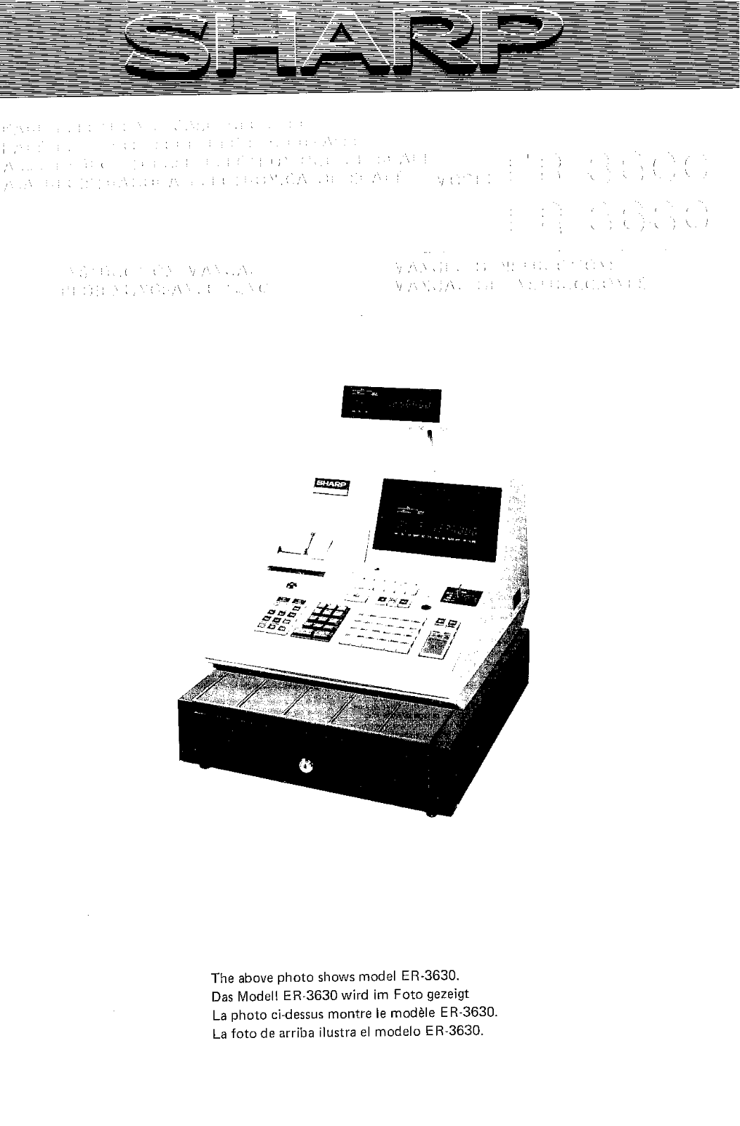 Sharp ER-3630, ER-3600 User Manual