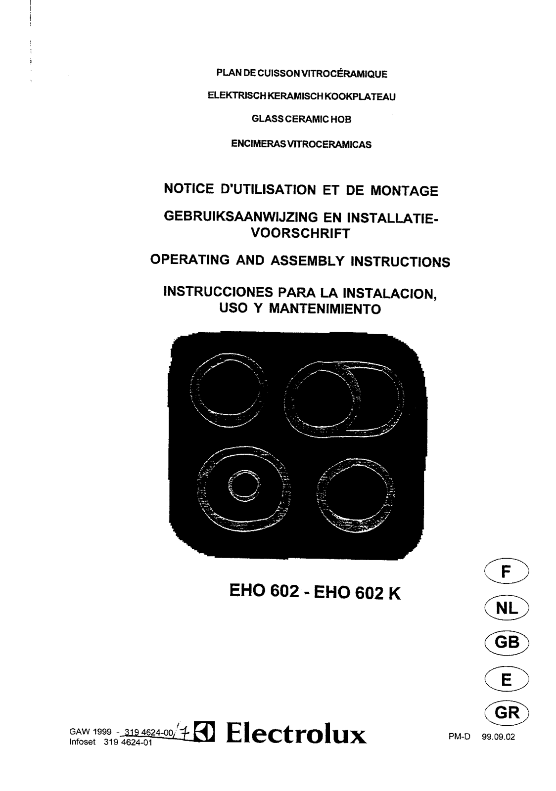 electrolux EHO602W User Manual