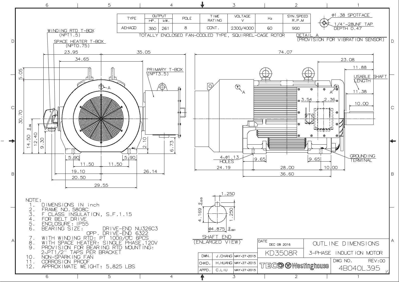 Teco KD3508R Reference Drawing