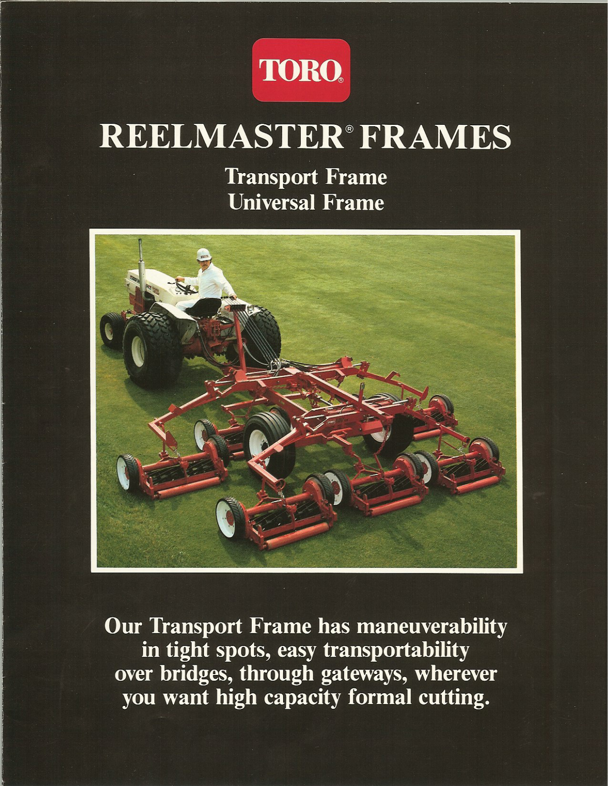 Toro Reelmaster Universal Frames, Reelmaster Transport Frames Product Literature