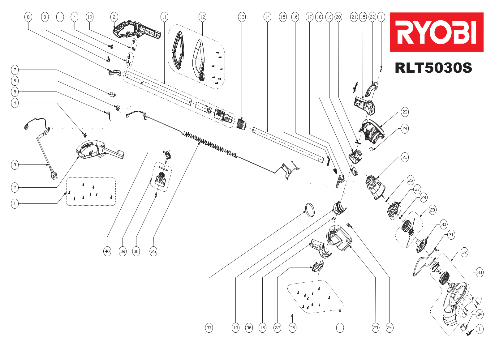 RYOBI RLT5030S User Manual