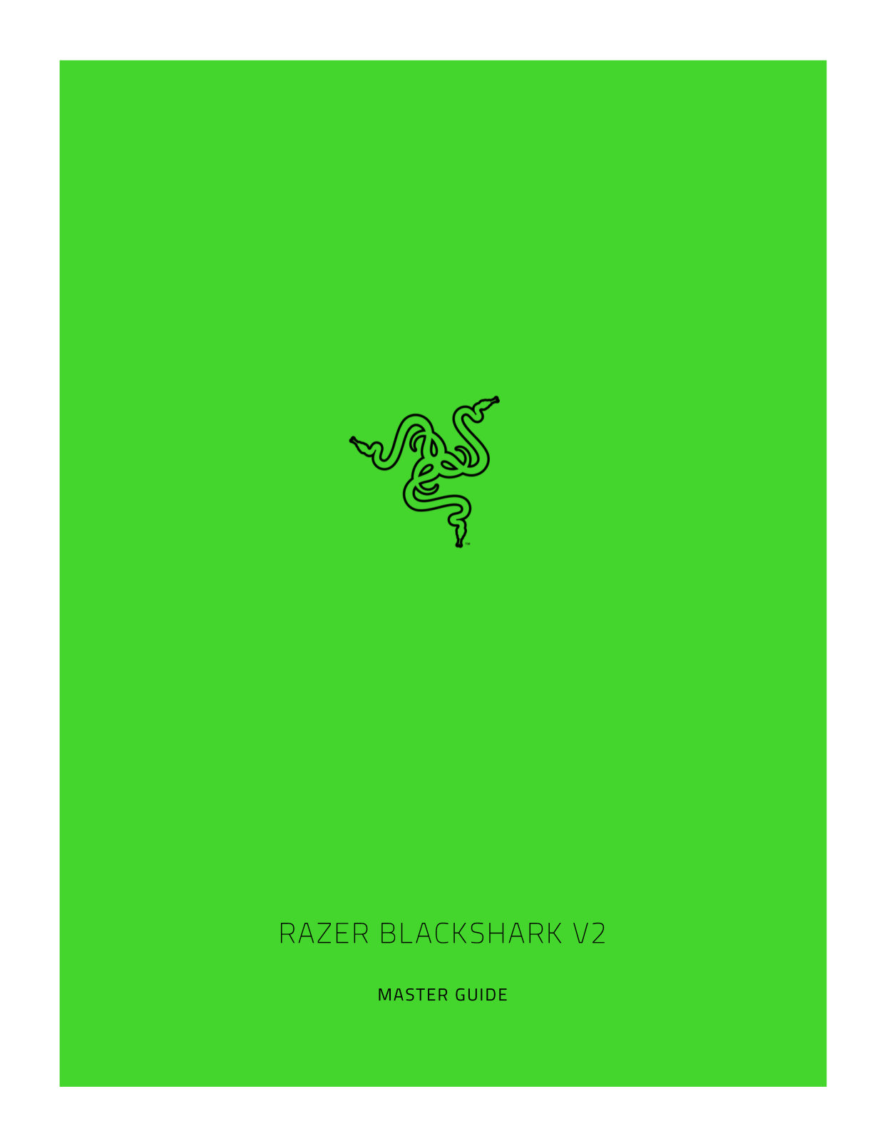 Razer BlackShark V2 Owner's Manual