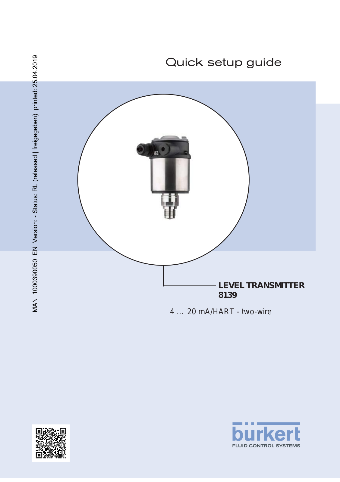 Burkert 8139 Quick Setup Manual