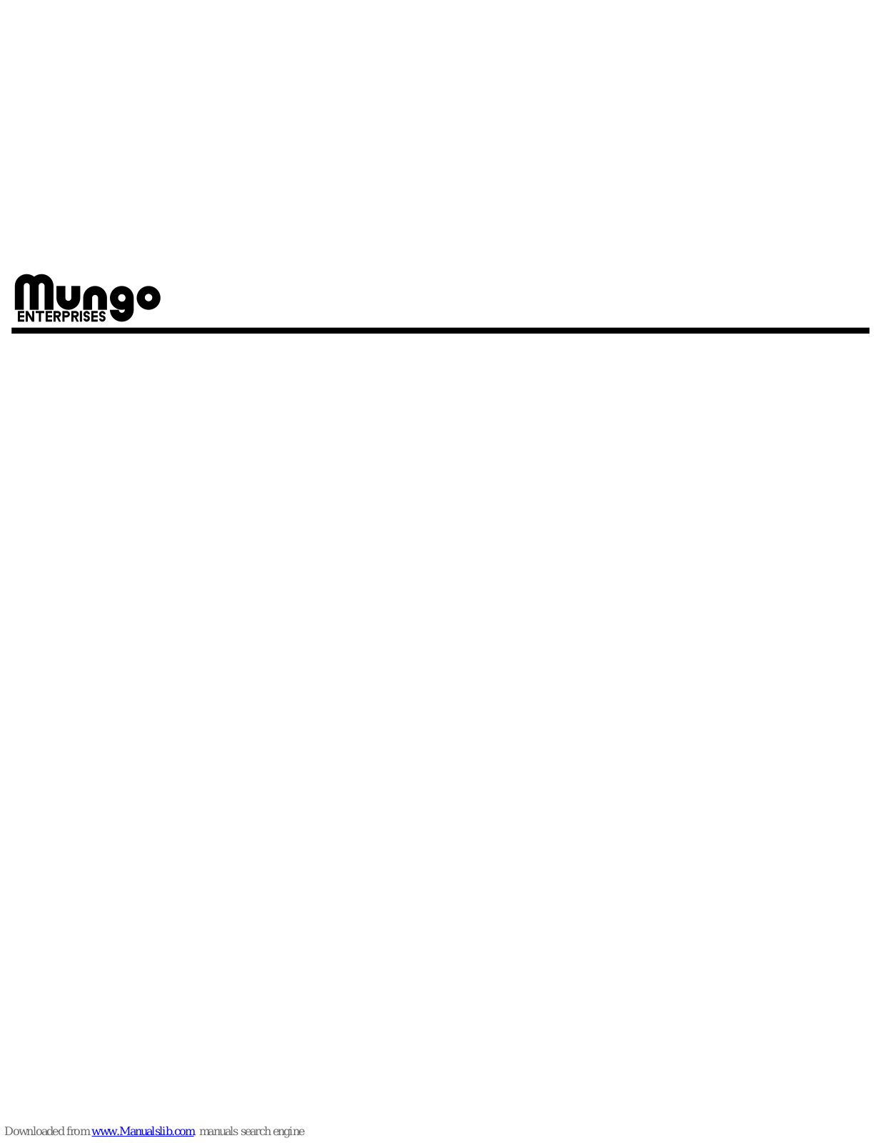 Mungo Enterprises c0 User Manual